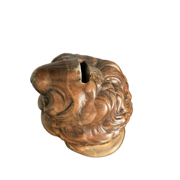 Atlantic Mold Ceramic Lou Lion 8" Tall Hand Painted Vintage Animal Bank 1970 - Picture 4 of 9